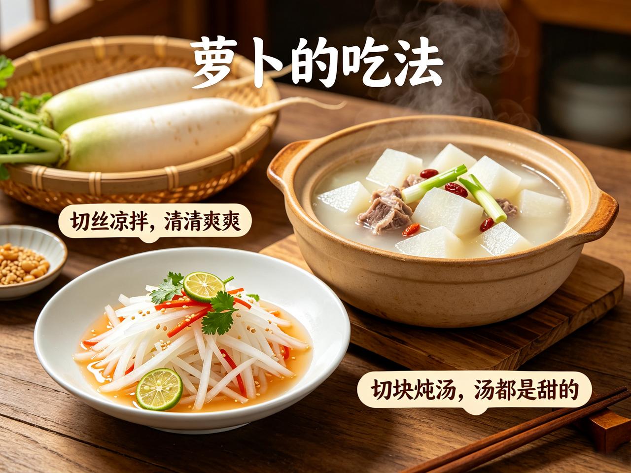 老话说：秋后萝卜赛人参。
为什么这么讲？秋后的萝卜，把一夏天的日头攒足了，水分足