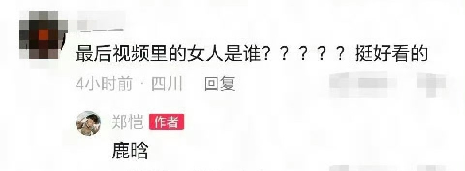 郑恺回应鹿晗粉丝郑恺回应玩梗 2月3日，评论区回应鹿晗粉丝:“小鹿好哥们，超ma