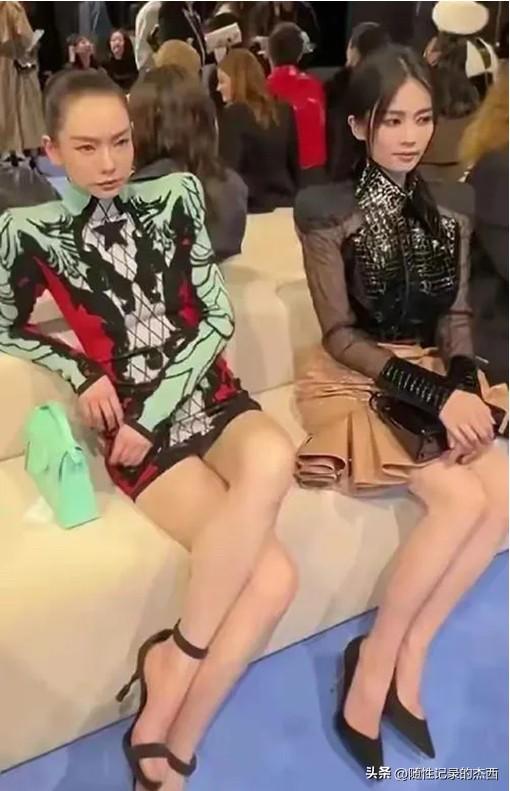 白鹿的颜值还算在线，衣服也穿搭的合适，可是旁边这一位的衣品就让人一言难尽。为什么