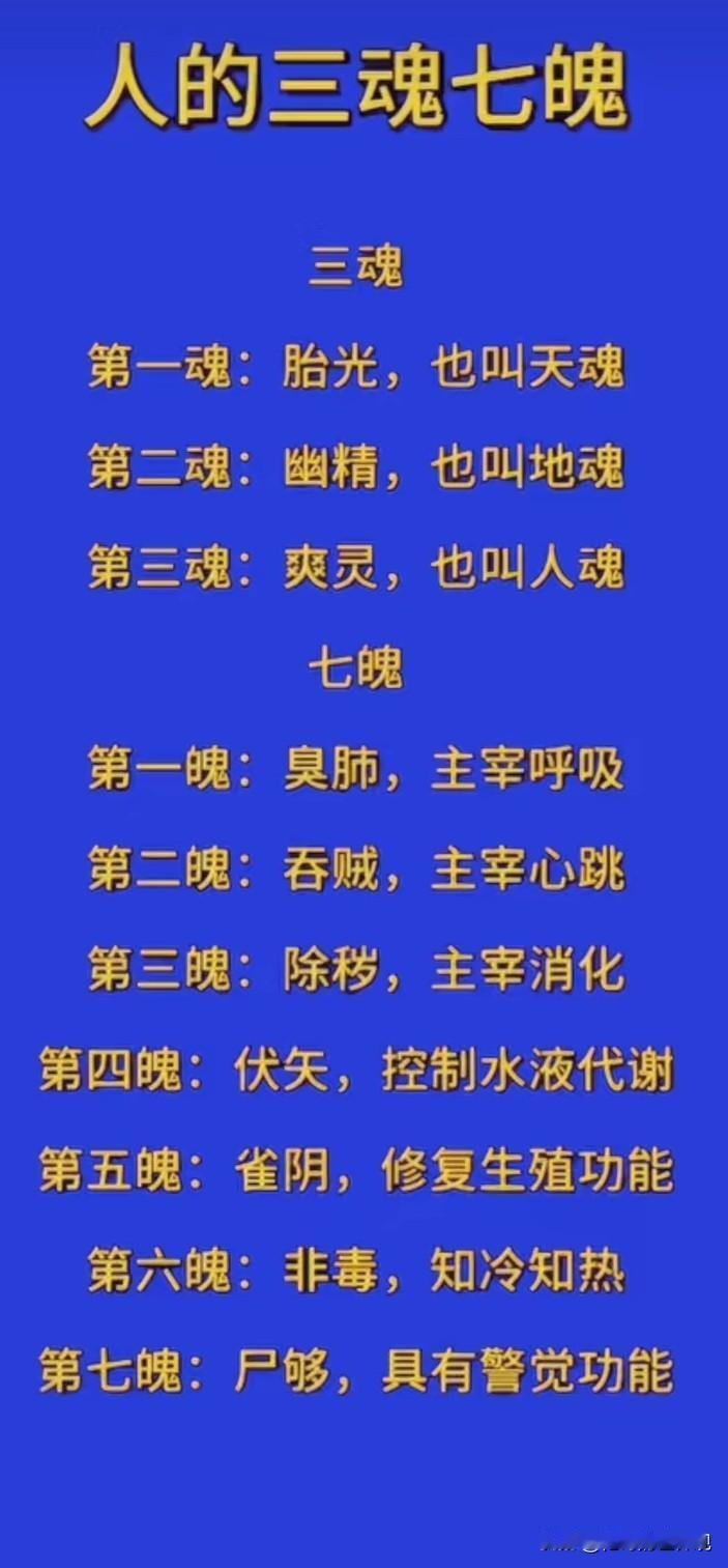 什么是三魂七魄
       三魂是指:天魂、地魂、人魂
       七魄是指