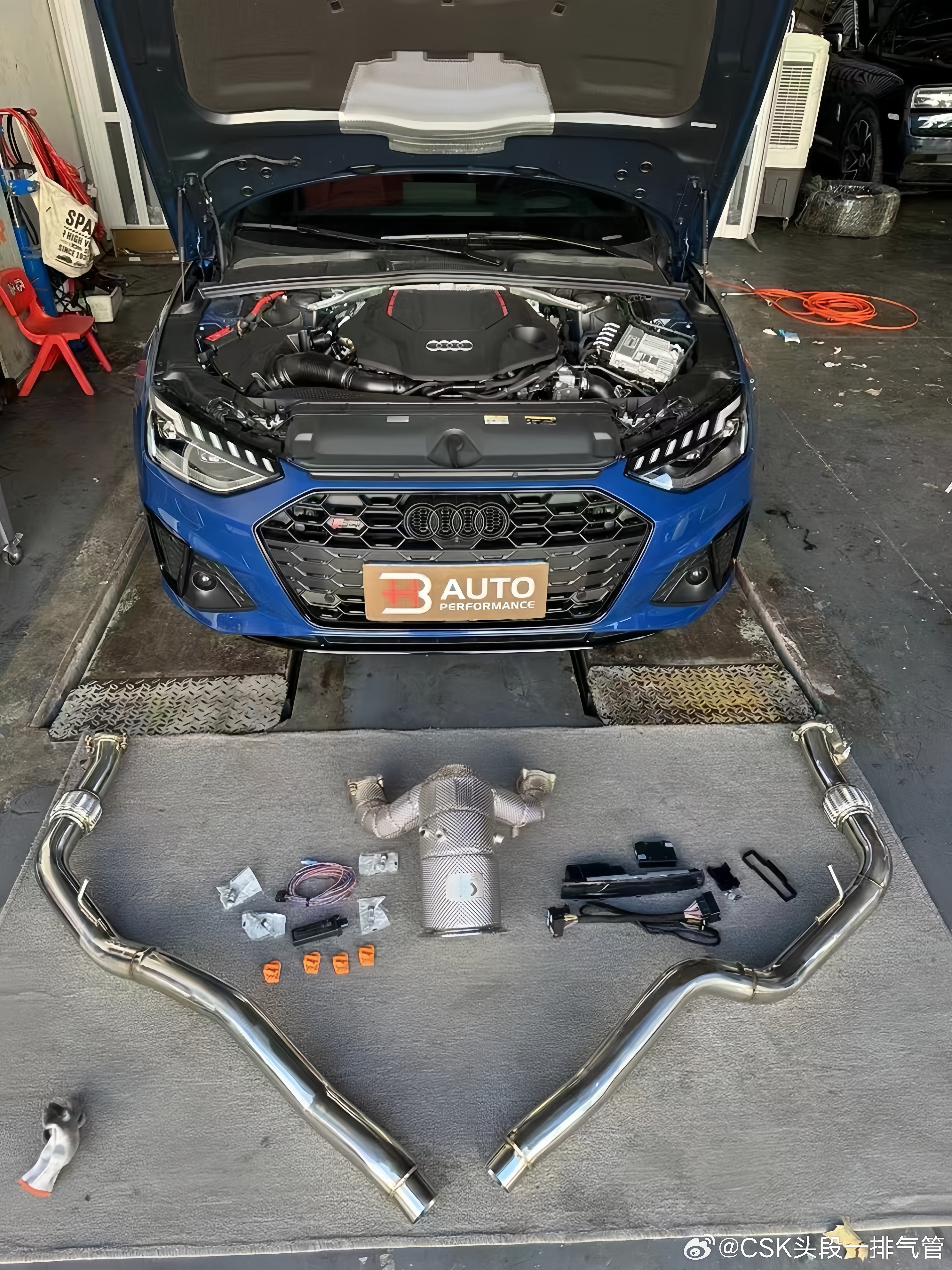奥迪S4 S5 国六B ✅ 不亮灯·CSK隔热头段200目 性能补品，解除限制，
