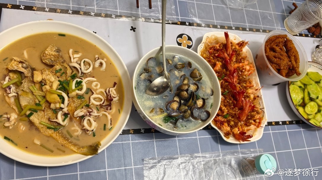老友下厨做的菜我是多么的有口福 