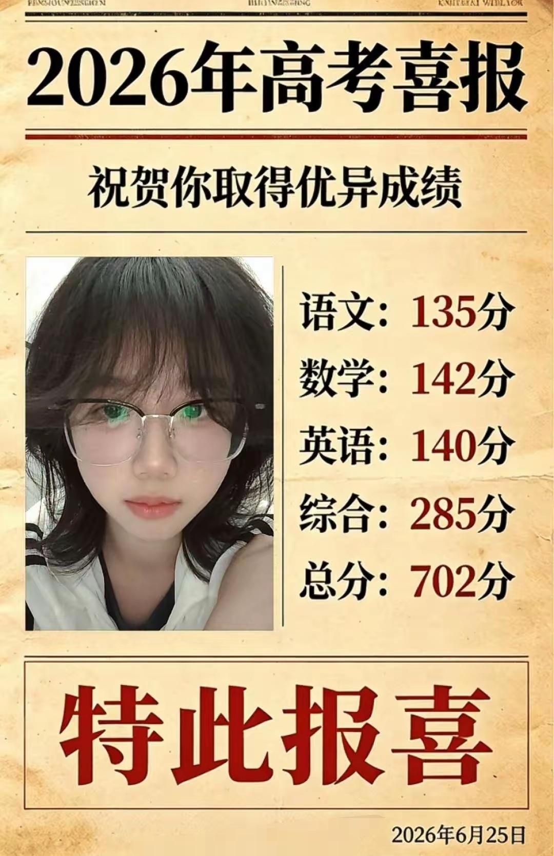 2026年高考状元