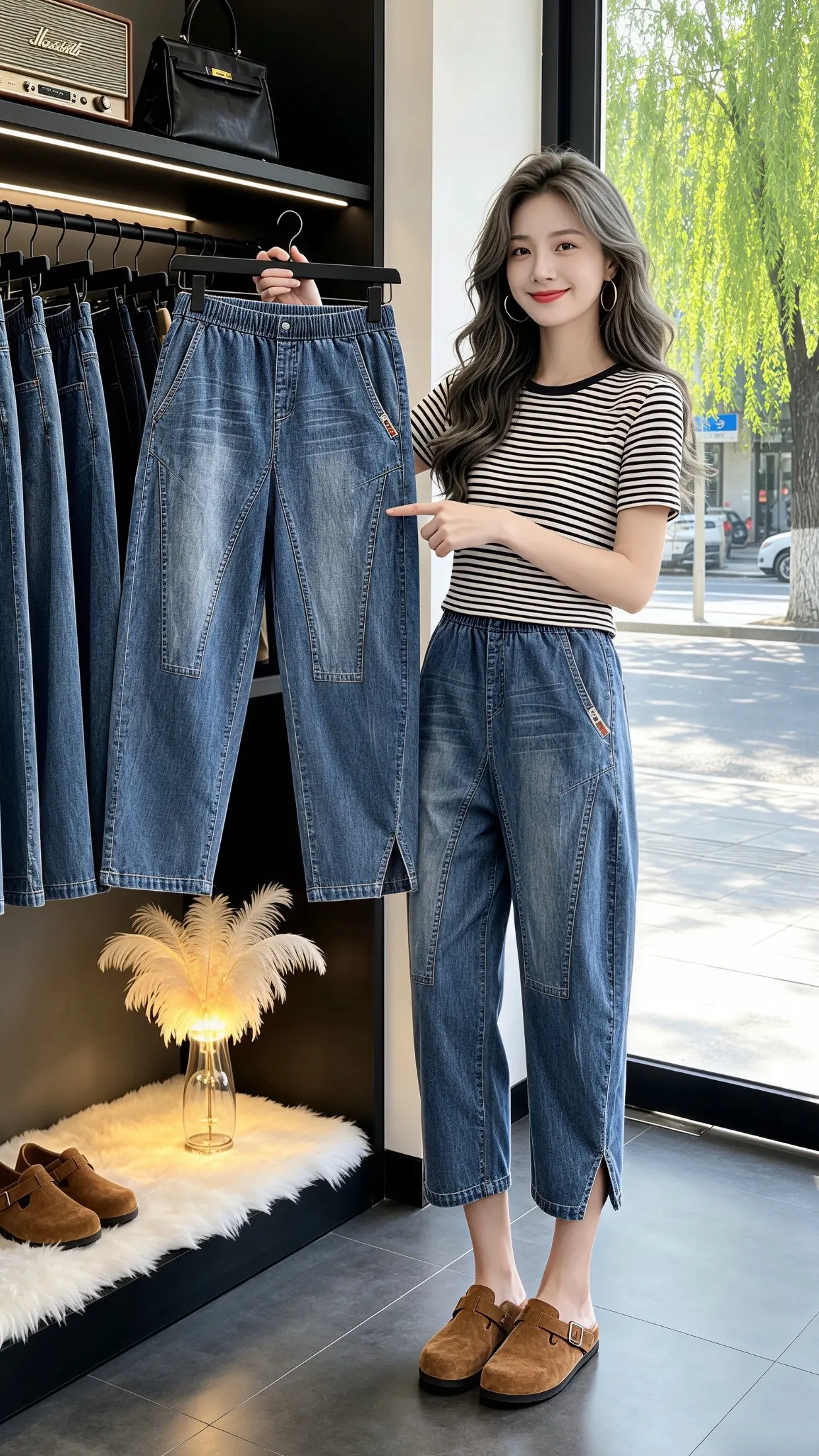 怎么将牛仔裤穿出高级感 梨型身材必入牛仔裤 一条牛仔裤搞定一周穿搭 牛...