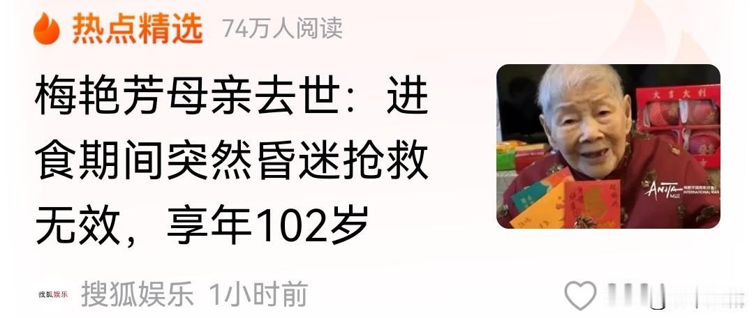梅艳芳的母亲
覃美金居然活了
这么久102岁
终于相信了那句话
好人不常在
一个