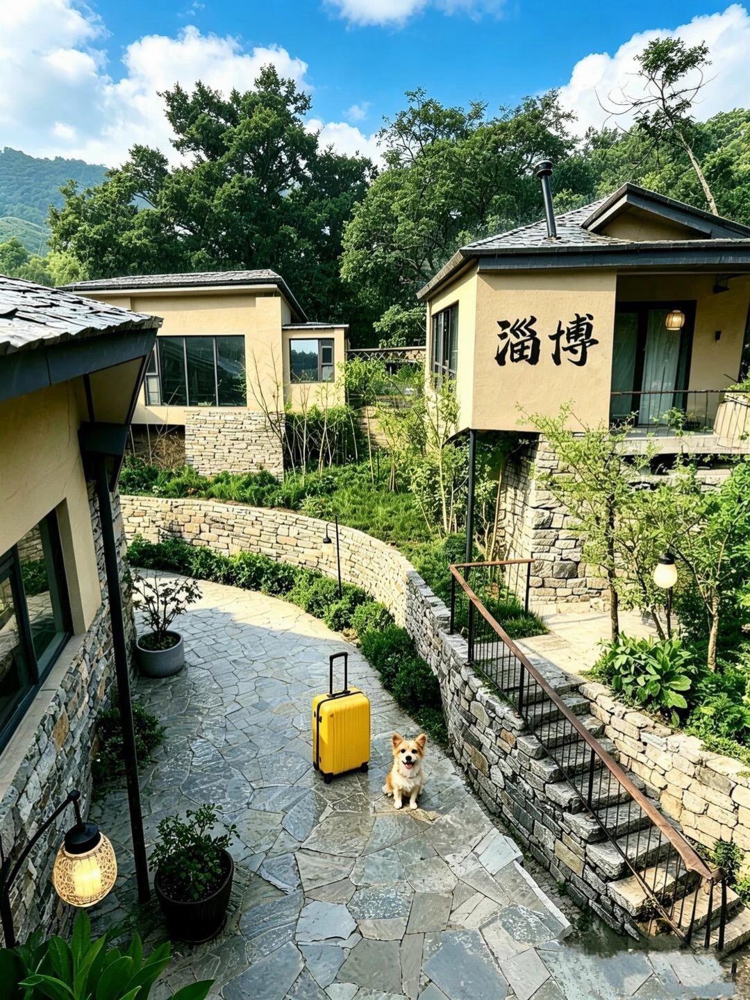 淄博开车1h🚗！红叶柿岩！山野民宿小院！  ✔山里云雾山景 ✔一居室...
