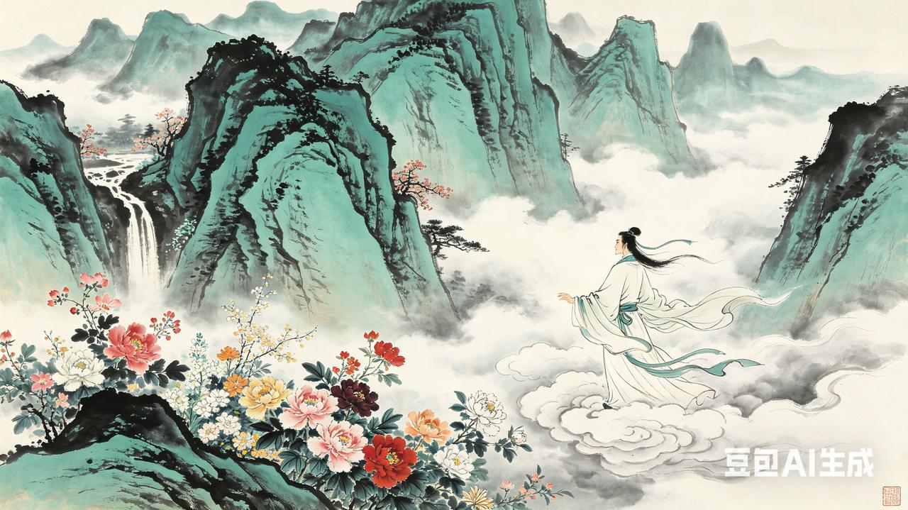 春日雨天即景
人间四月天，繁花竟相妍。
身隐烟雨里，悠然若谪仙。