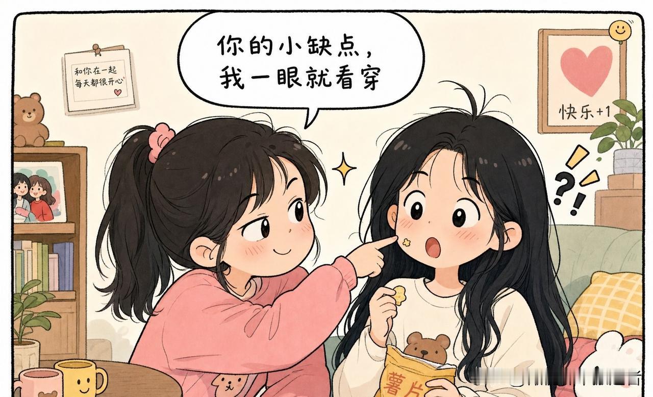 趣味漫画：总能精准找到对方的小缺点拿来打趣，闹得不亦乐乎。可真遇到难处，又会第一