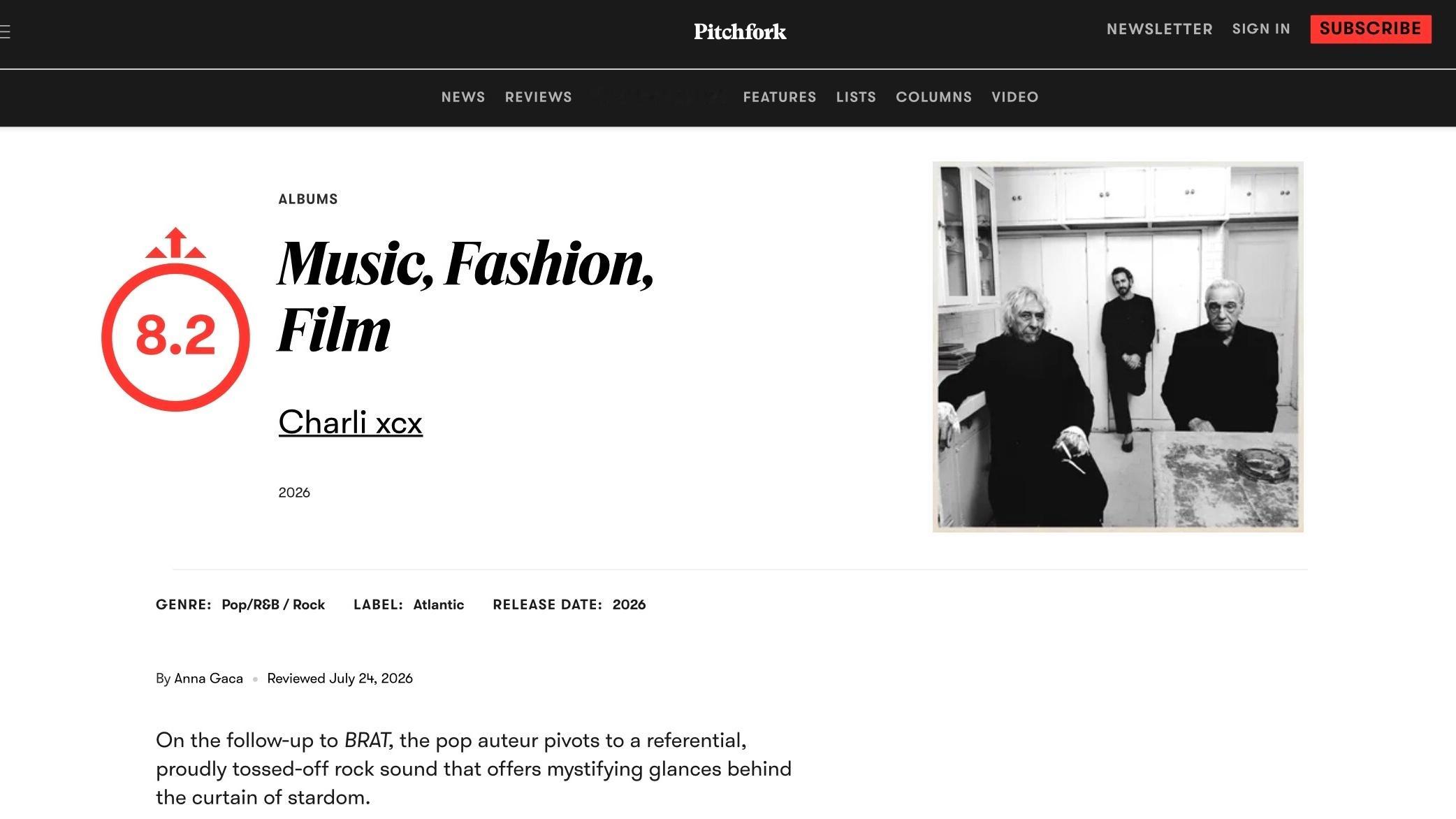 【乐评速递】Charli xcx 第七张录音室专辑『Music, Fashion