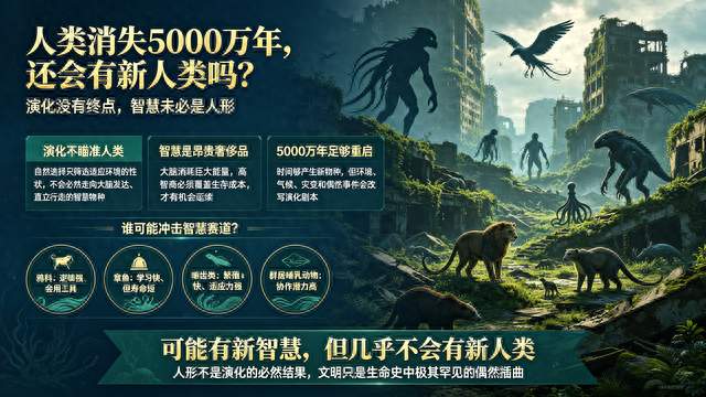 假设人类全部灭绝，再过5000万年，地球上还会演化出新人类吗