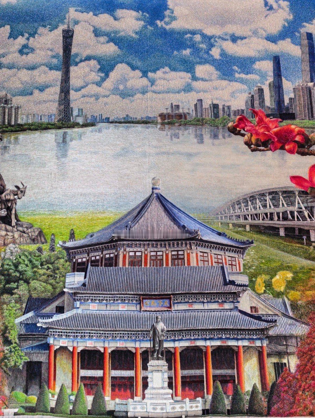 广州粤绣传承到新生代的焕新广东非遗粤绣用针线绣出骏马迎新年传统不陈旧，非遗正年轻