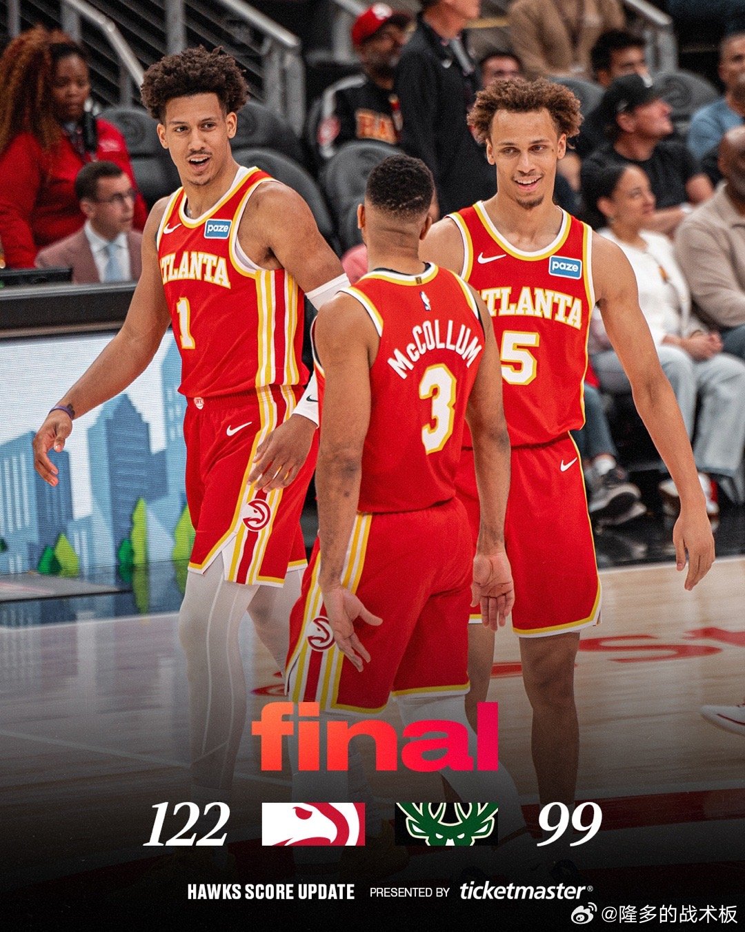 老鹰23分大胜雄鹿，近期豪取一波九连胜🧐雄鹿vs老鹰