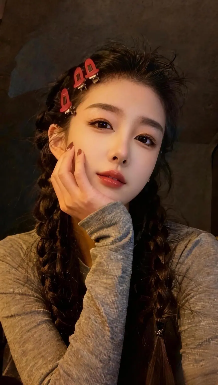 AI双辫胶片照 ai创作