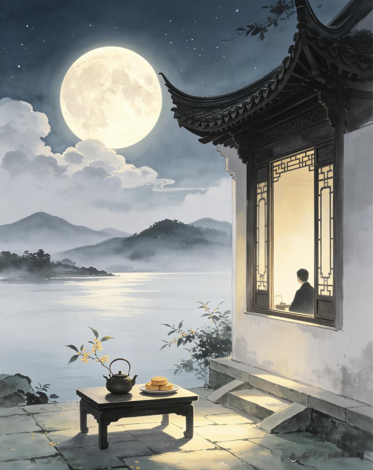 《中秋感怀》
     杨益明
中秋晧月万年同，
隐露无常看太空。
富贵荣华天注