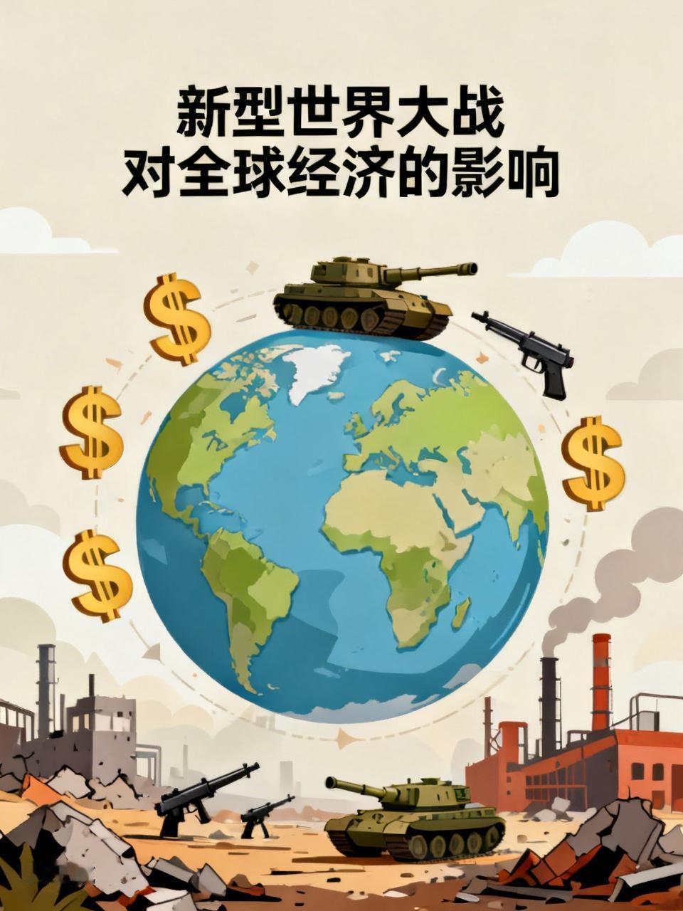 新型世界大战对全球经济的影响极为巨大。如今的新型世界大战并非传统意义上的军事热战