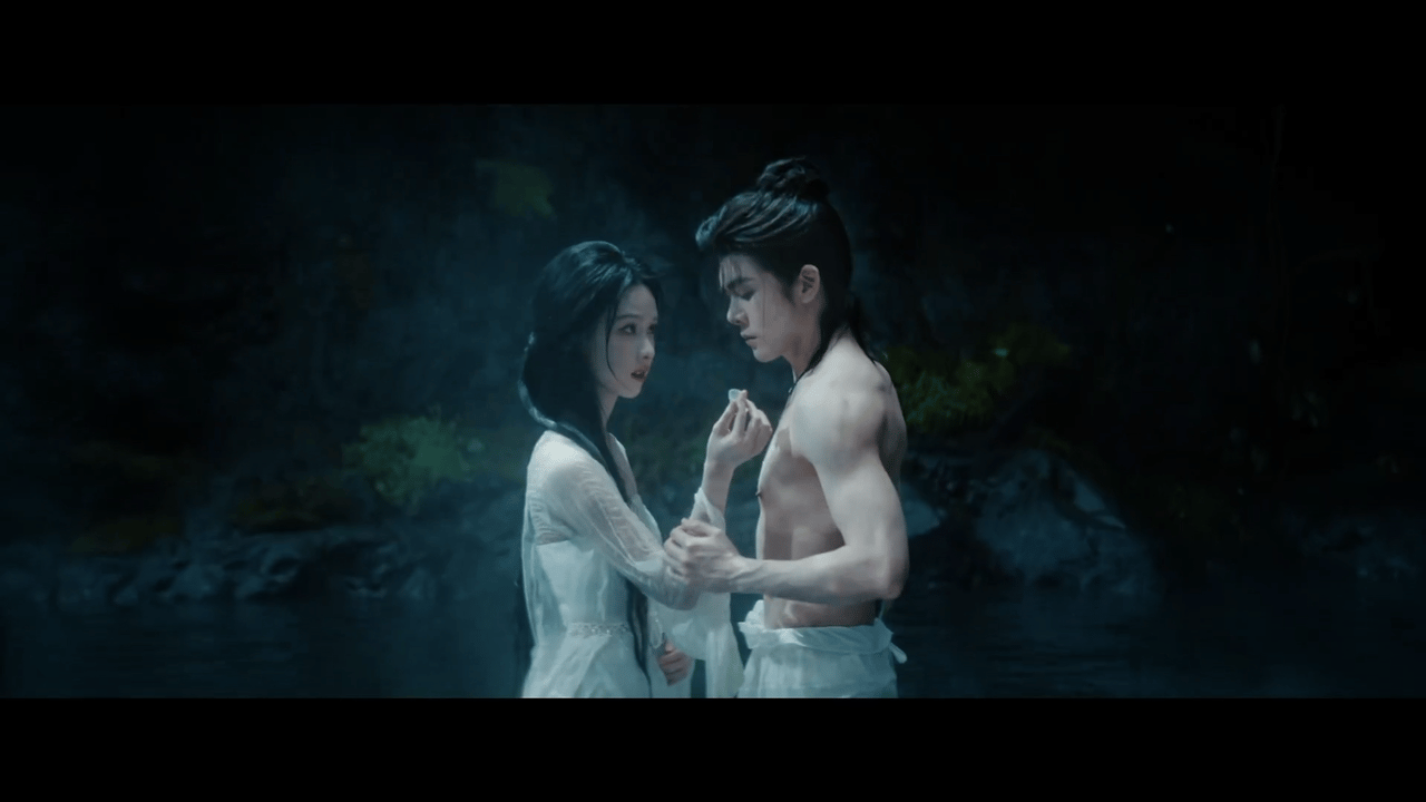 月鳞绮纪定档预告曾舜晞陈都灵吻戏，期待一下两位的精彩表现啦！曾舜晞陈都灵吻戏镜头