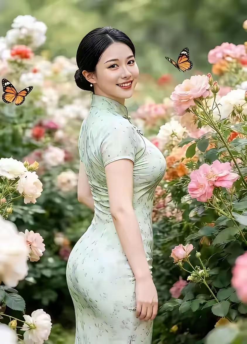 塞鸿秋·春景
繁英叠锦迷青眼，
红燃粉醉白如雪。
风前蝶翅轻拈瓣，
画里佳人花映