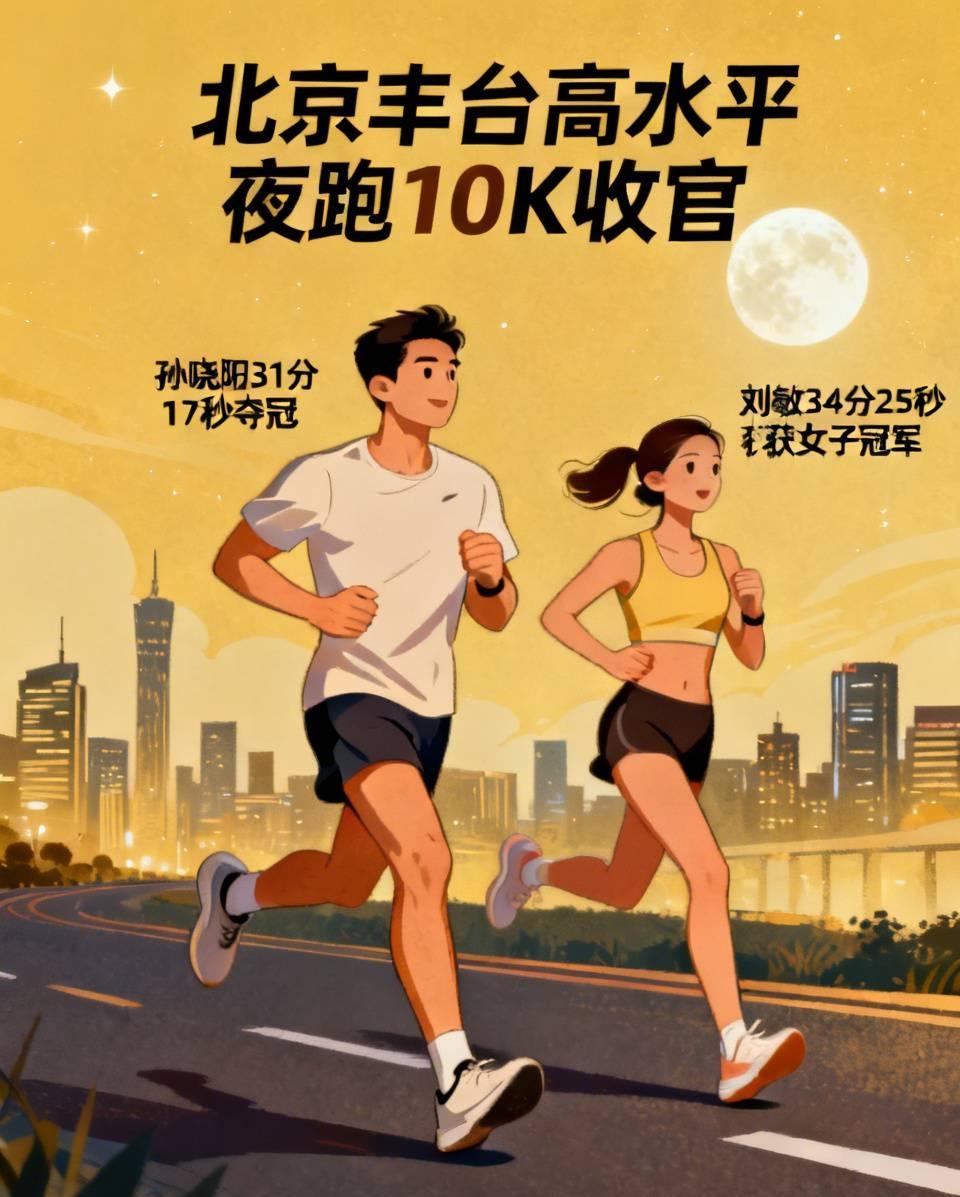 北京丰台高水平夜跑10K收官，成绩可录入世界田联。
起跑李昊宗领跑，2公里后孙晓