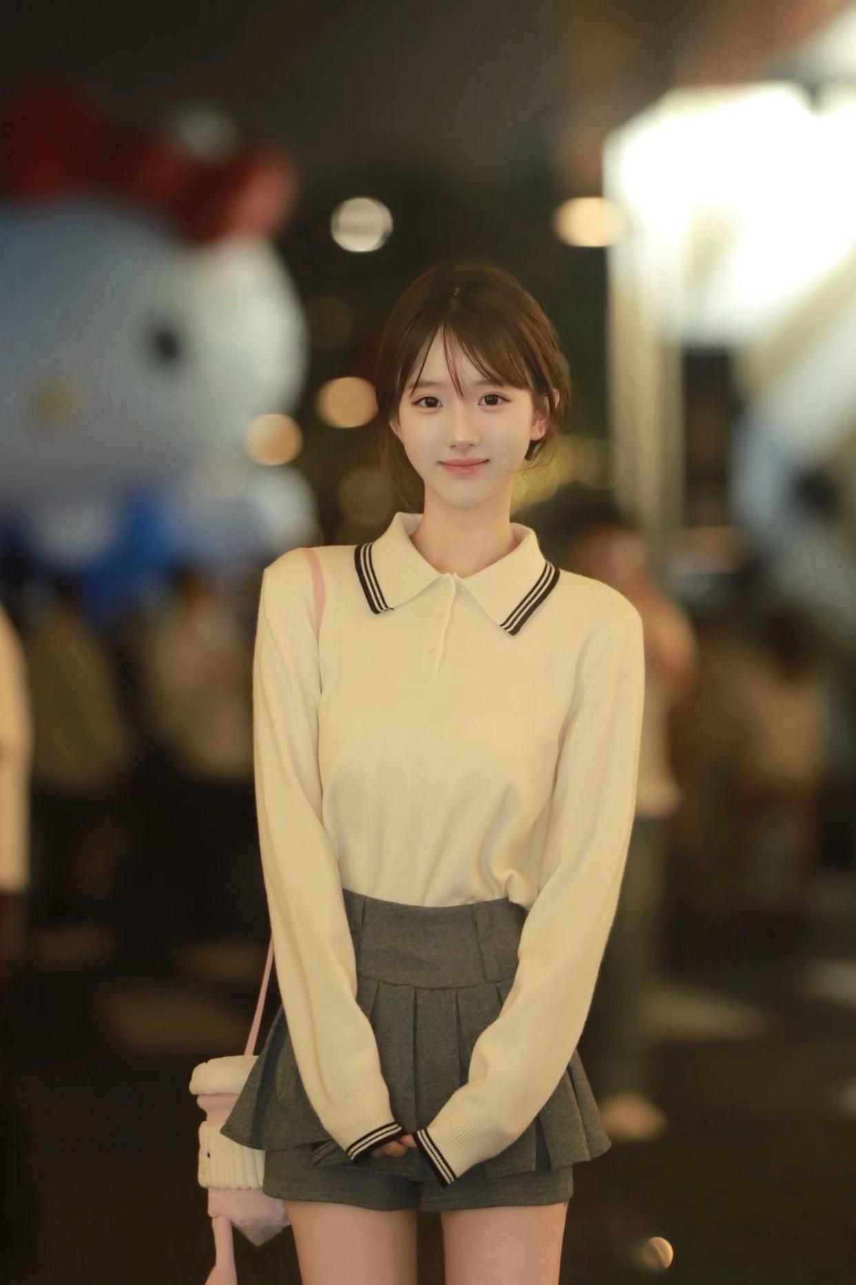 裙摆拂过夜色的长
脚步轻踩着温柔的浪
眉眼弯起时的星光
漫过喧嚣 落进心房