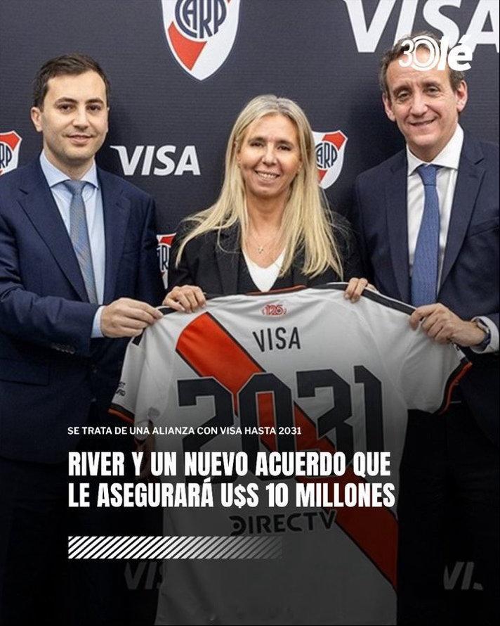 河床[超话]  河床RIVER-VISA，百万美元协议 达成🤝💰🔴⚪️ 在