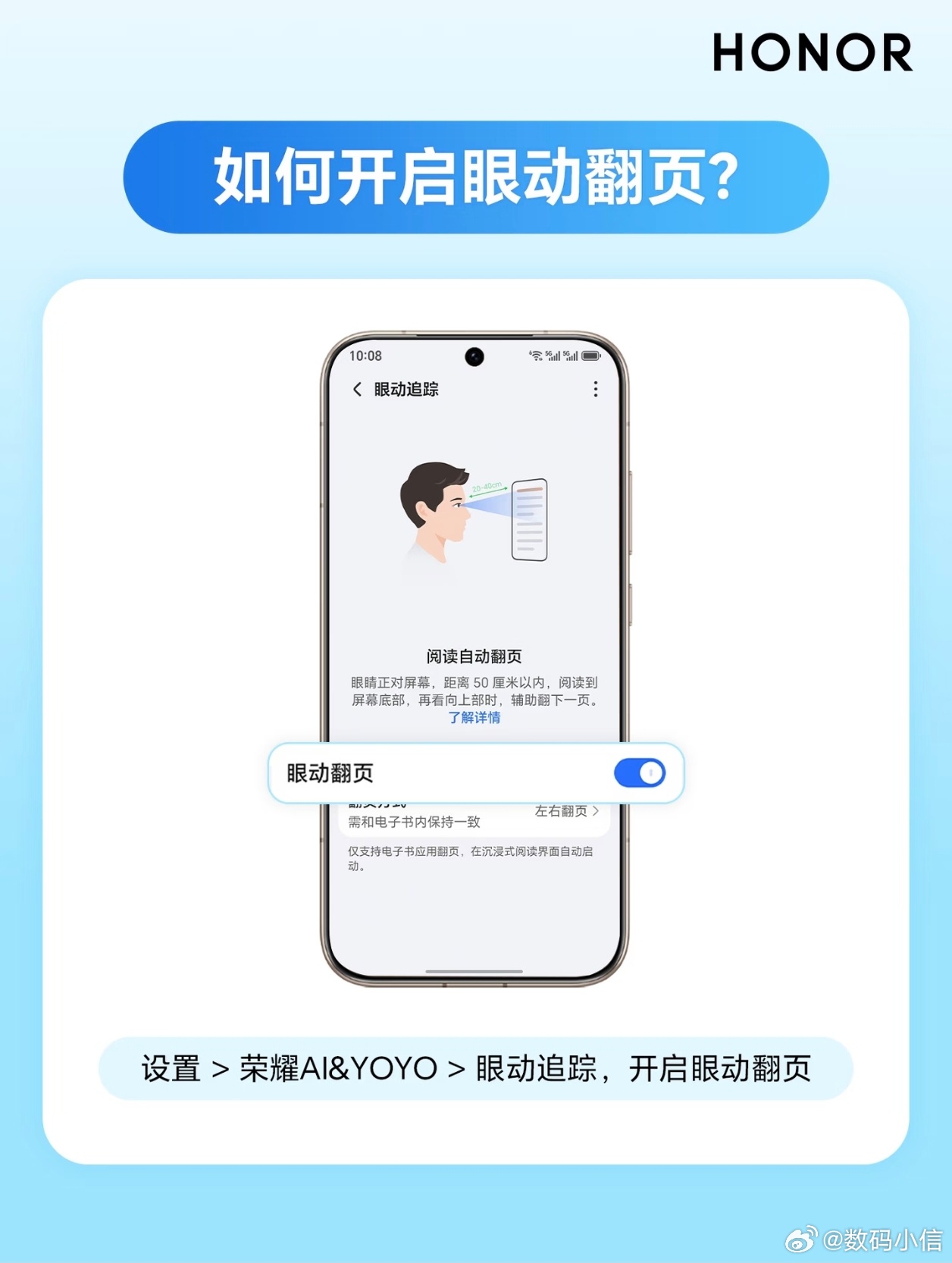 MagicOS月月新还在看电子书不停划屏幕？荣耀MagicOS带来全新「眼动翻页
