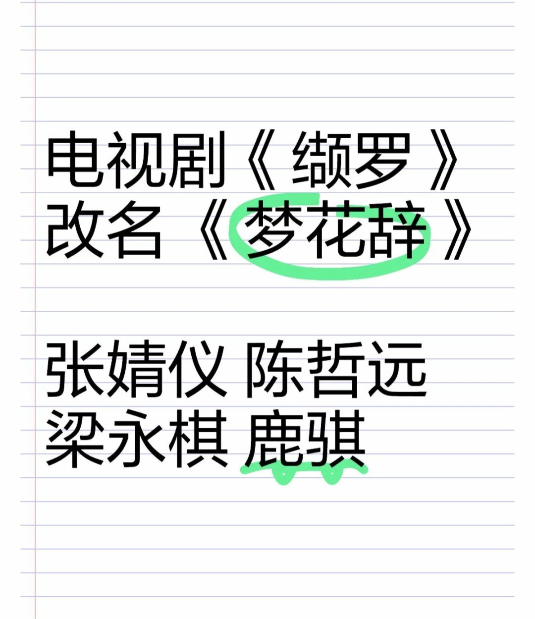 #梦花辞曾连夜修改简介为大女主剧##梦花辞张婧仪陈哲远番位#《梦花辞》预计11.