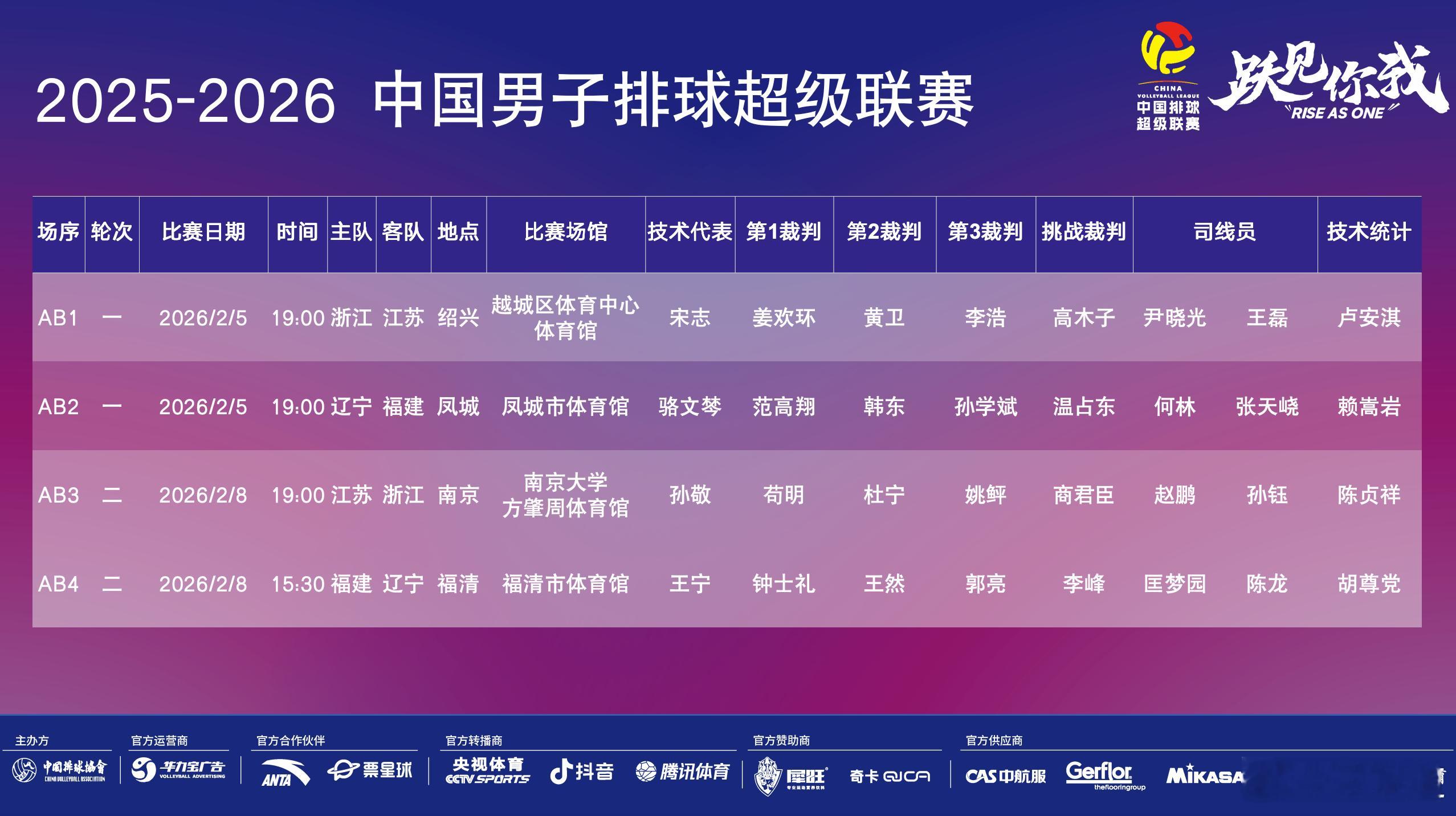 排超联赛2025-2026中国排球超级联赛2025-2026中国男子排球超级联赛