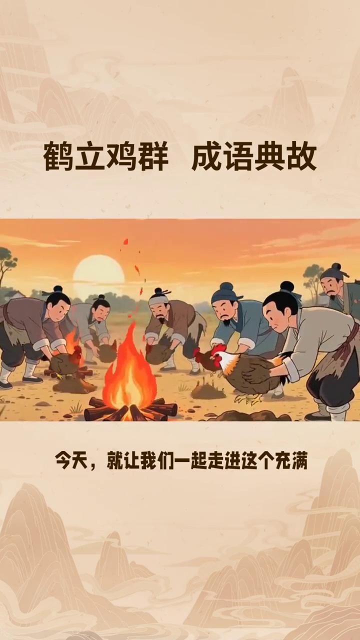 鹤立鸡群成语典故。
你知道"鹤立鸡群"这个成语是怎么来的吗？它背后隐藏着一个怎样