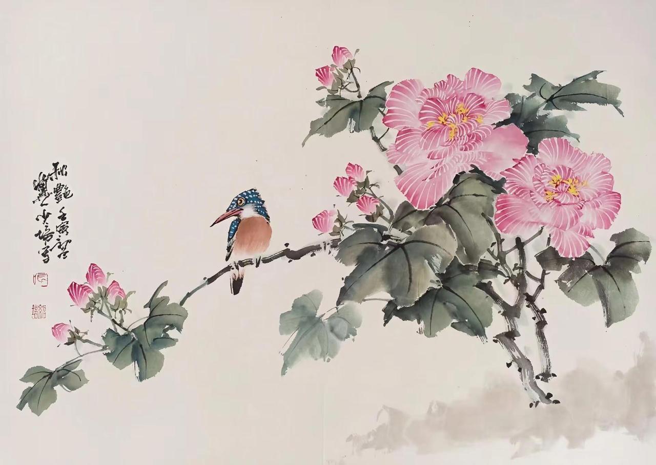 秋艳。小写意花鸟国画专业 纯手绘 写意花鸟 花鸟作品分享