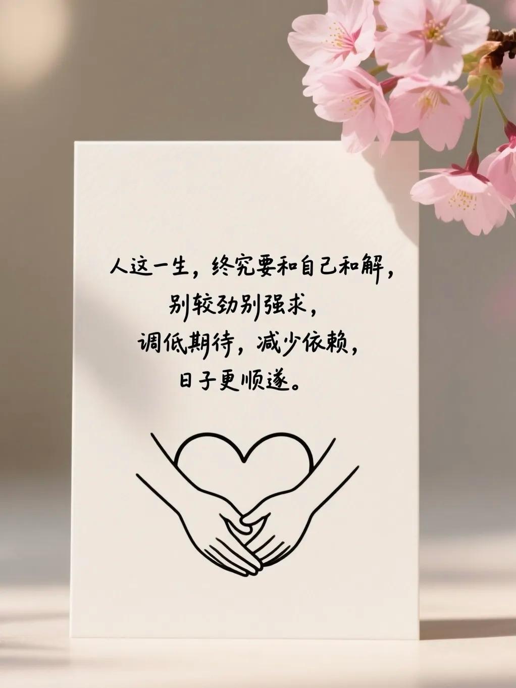 今天读到的金句分享今天读到的金句：人这一生，终究要和自己和解，别较劲，别强求，低