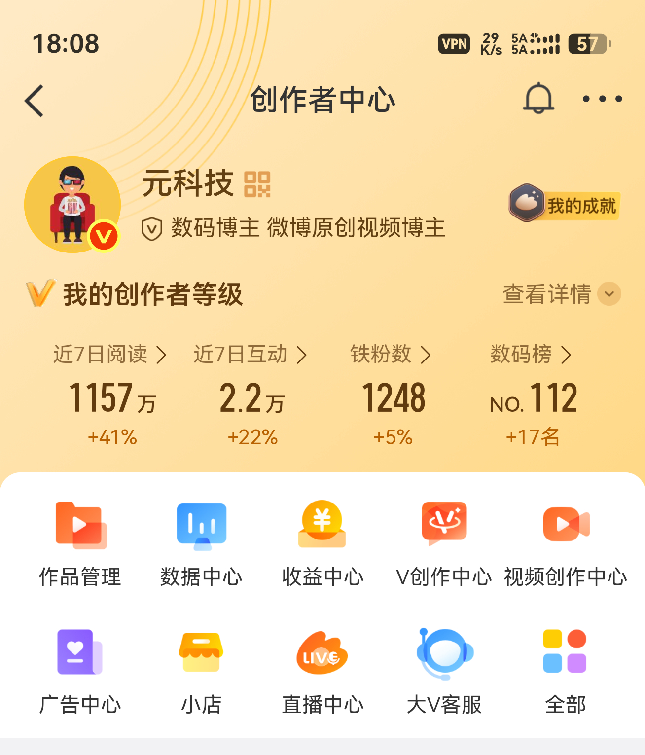 目前我这个账号的数据是这样的，大家猜猜明天V影响力排行榜能够排到多少名？前5个猜