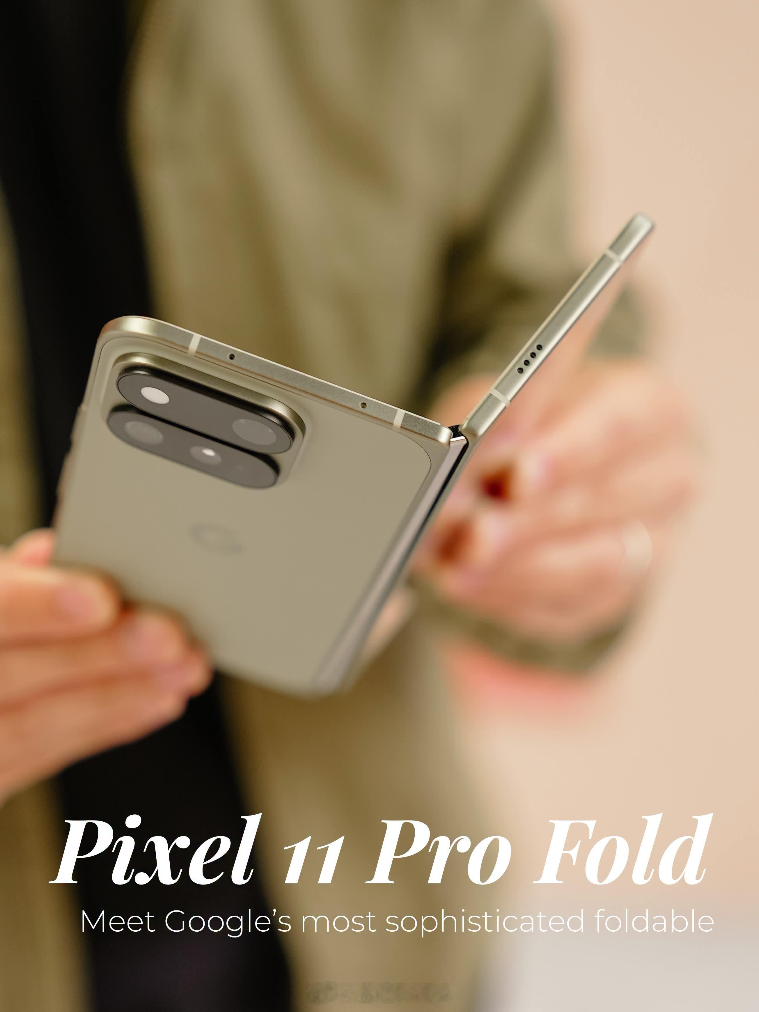 在外网看到博主分享的谷歌Pixel 11 Pro Fold折叠屏，这个颜值还不赖