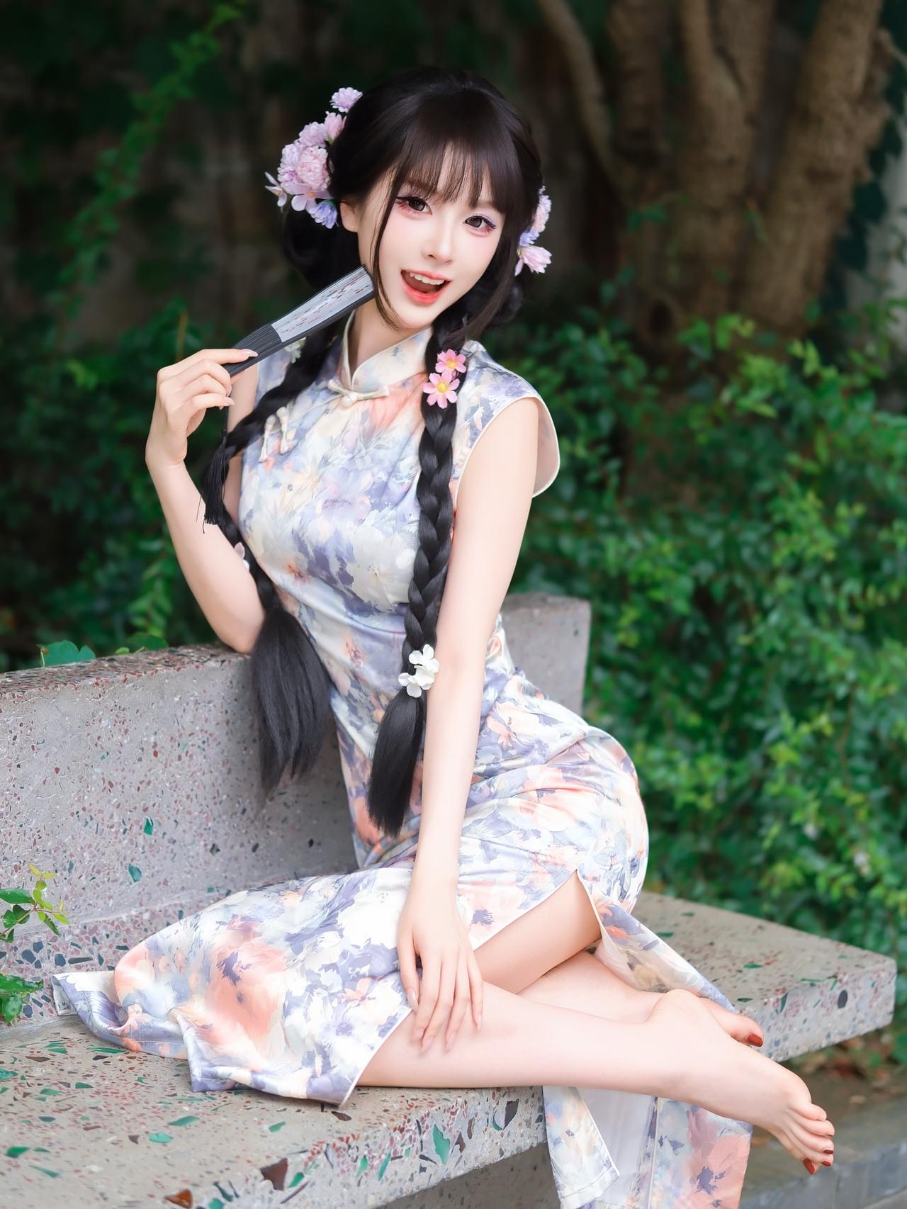 “古风少女，花间漫步”🌸👗💄什么样的女人让男人看了就心动