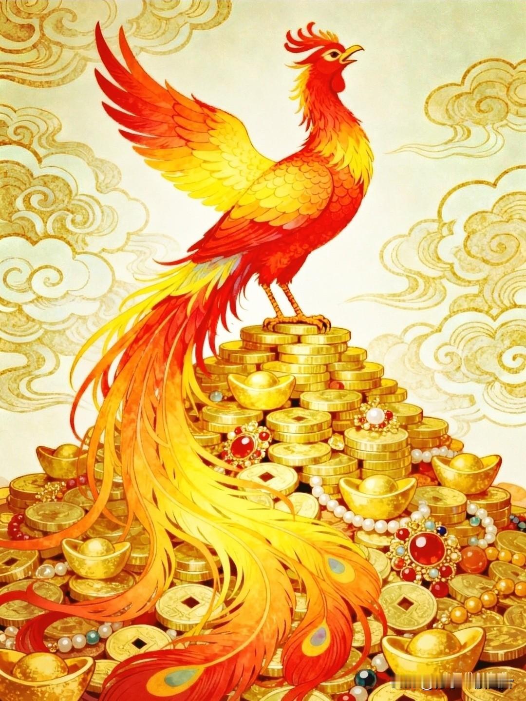 凤凰鸣叫，横财必到。