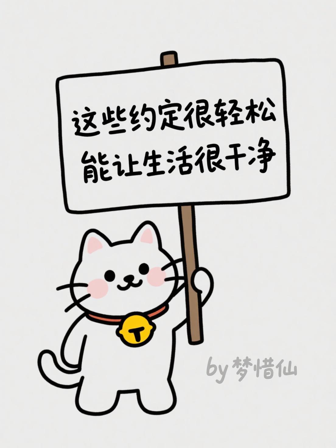 早上闹钟一响，先把灯打开。
吃完饭就把厨房收拾好，发现脏乱马上打扫整理。
东西用