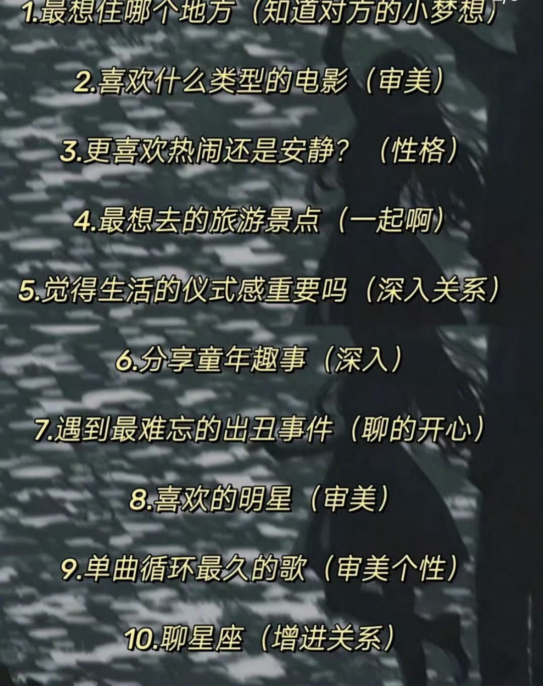 “男女容易聊出感情的话题” ​​​