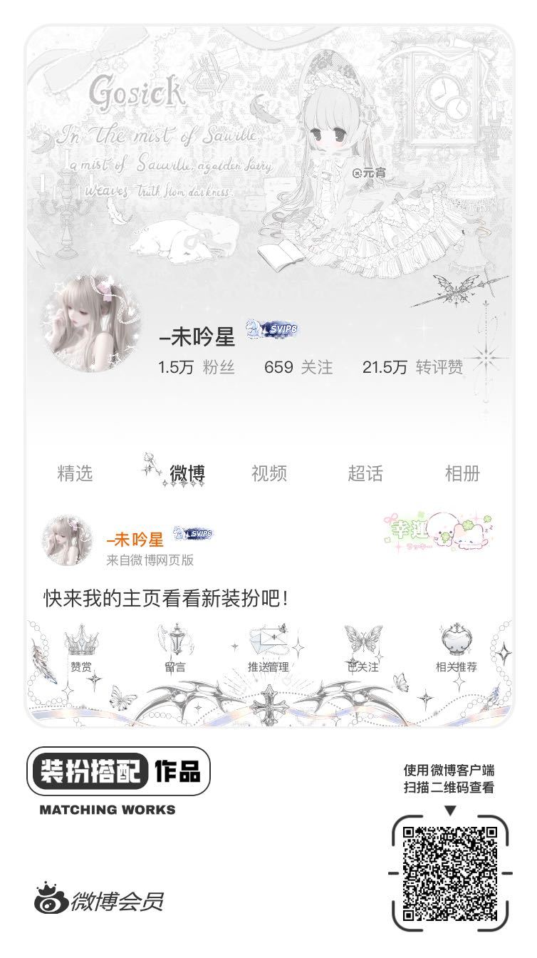 我刚刚完成了一套全新微博装扮搭配！超有个性！快来围观，一起分享装扮灵感吧~网页链