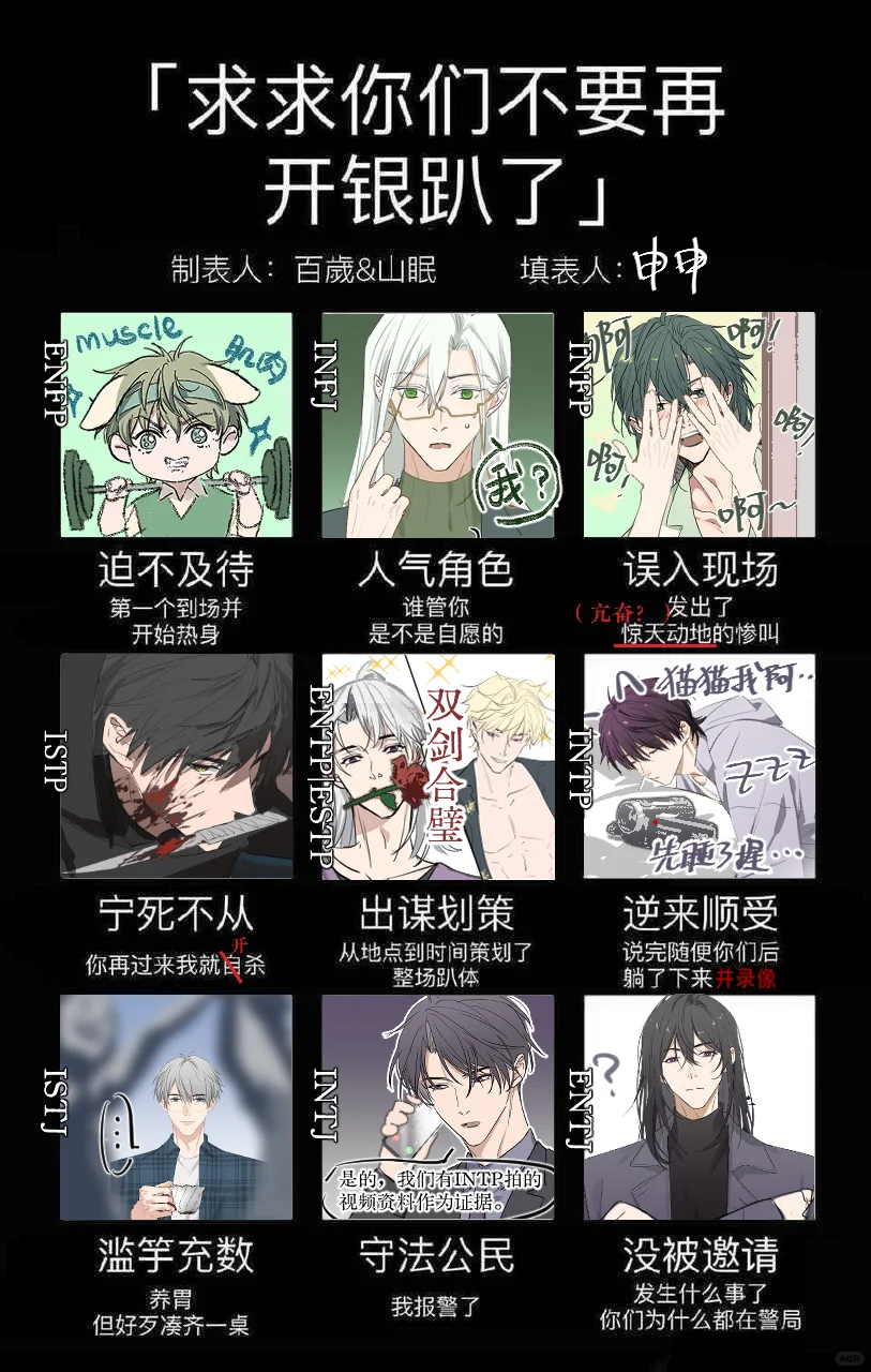 MBTI银趴小剧场 ｜求求你们一定要开银趴！