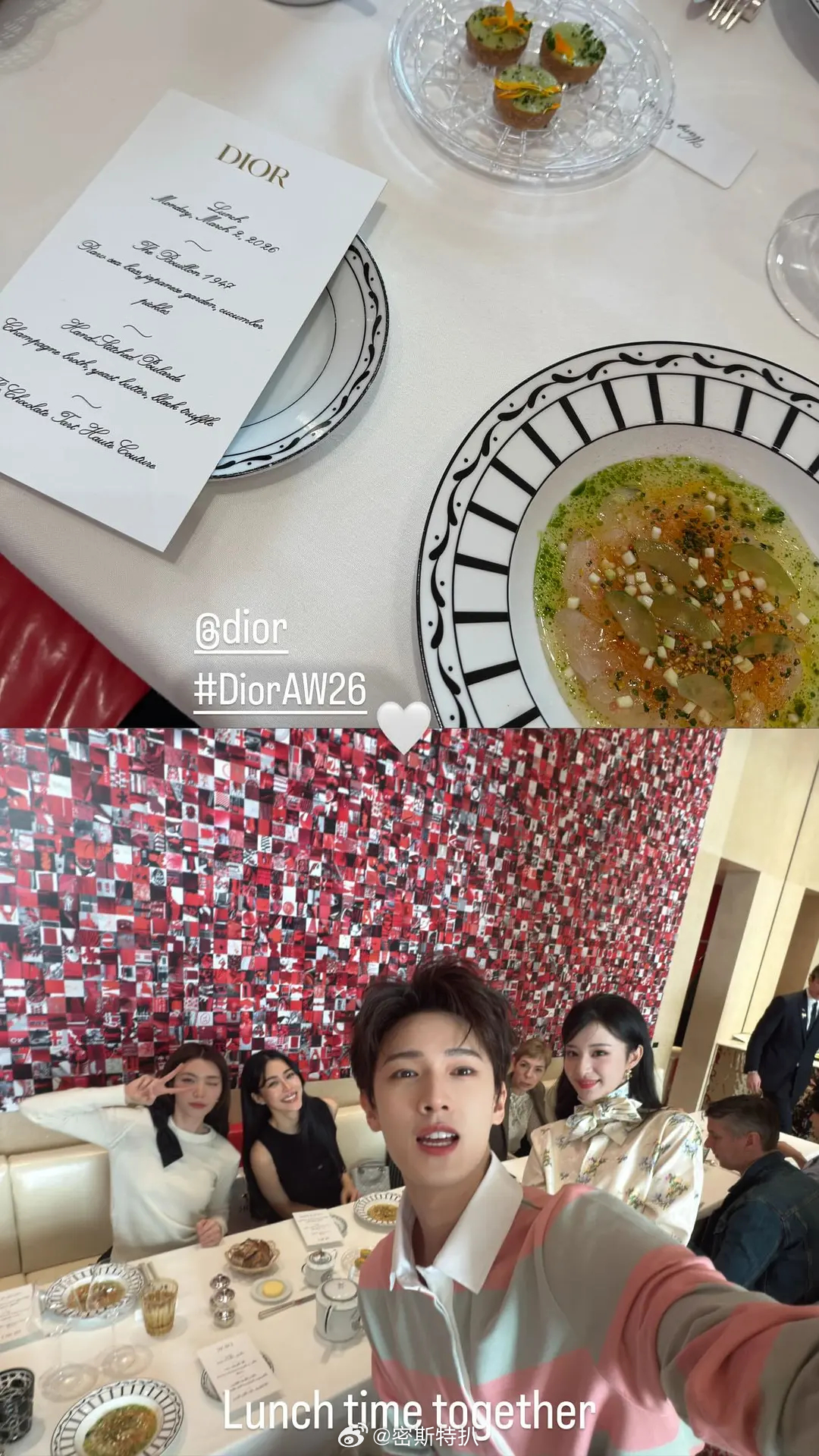 邝玲玲ins发的🦅合照对面两个女生穿的muji，李昀锐穿的优衣库，🚢是阿依莲