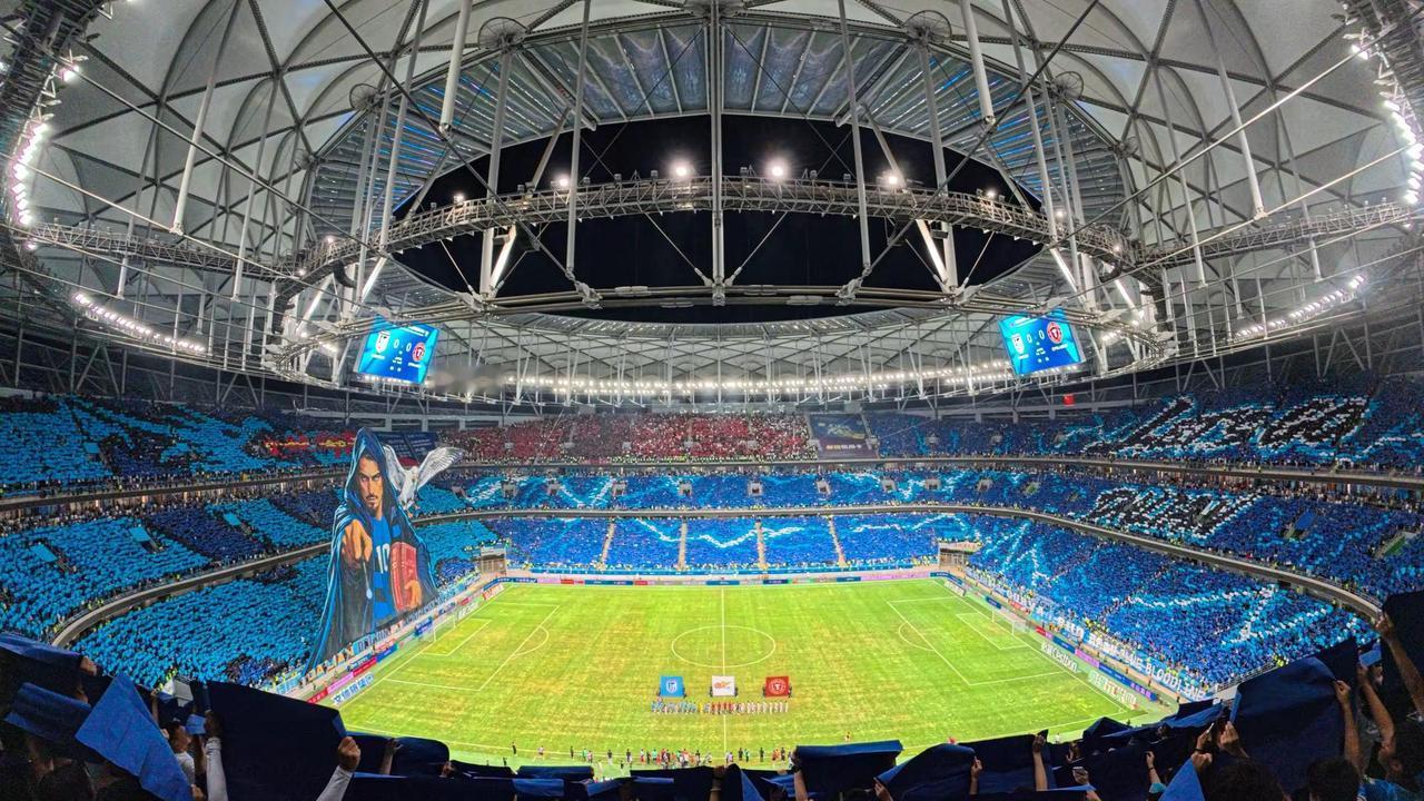 还得是大连！ 6万+球迷全场TIFO！  那个谁你就学吧！ 大连 大连英博 辽宁