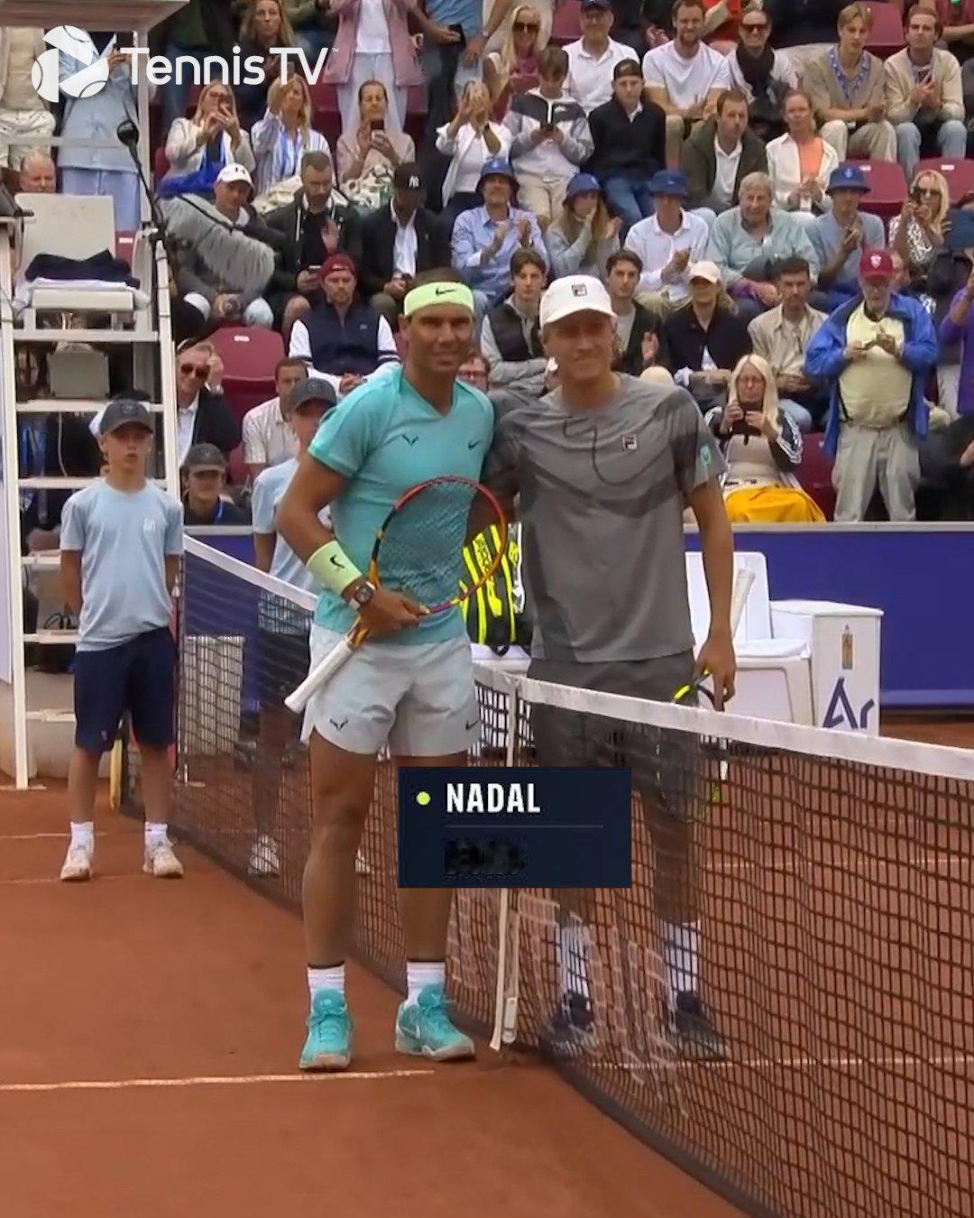 纳达尔vs博格（虽然是博格的儿子）真的上演了，但纳达尔的儿子好像兴趣并不大[哈哈