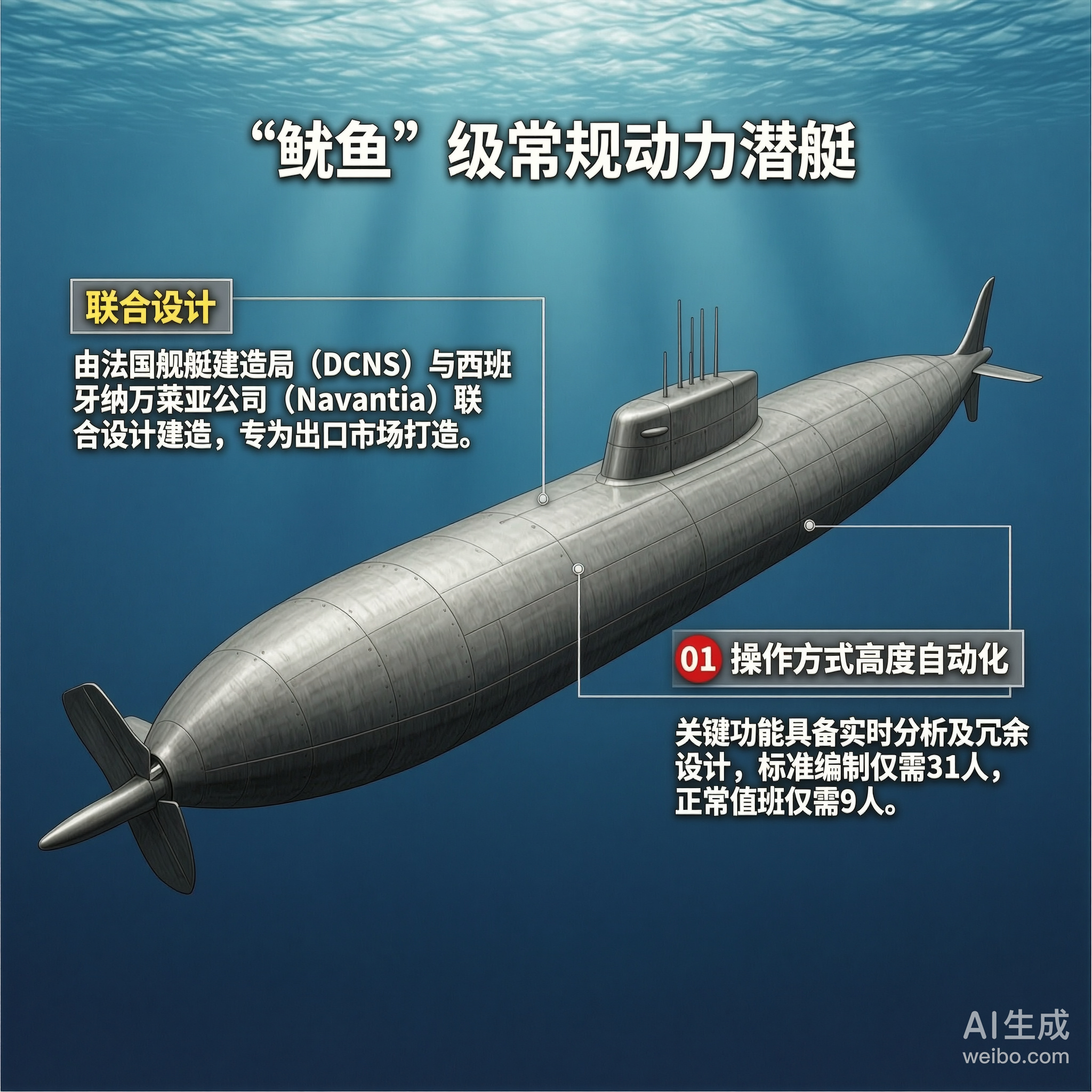 军事ai新视野 法国/西班牙“鲉鱼”级潜艇“鲉鱼”级潜艇是法国舰艇建造局和西班牙