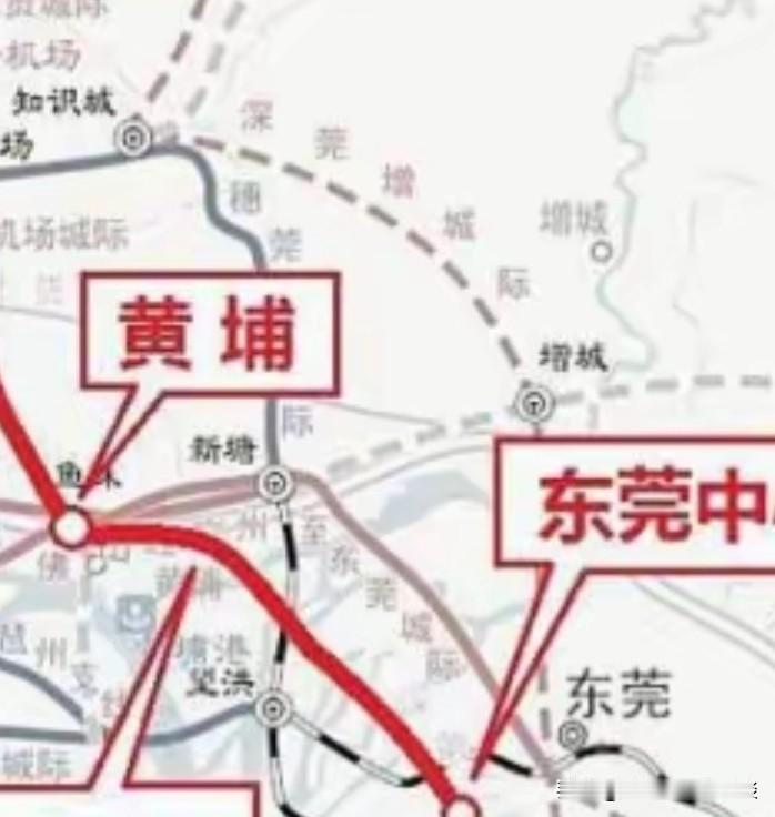 深圳东莞至增城的城轨应尽快动工建设！这条连接黄埔知识城、增城高铁站与东莞站的城轨