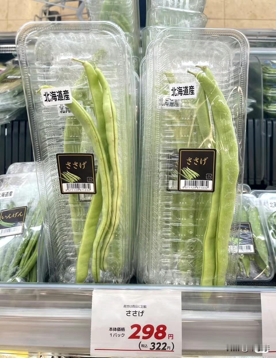 日本这物价，四根四季豆，折合人民币13.5元…… ​​​ 要是这就是发达国家，那