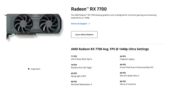AMD发布Radeon RX 7700显卡，配16GB大显存主打2K游戏
