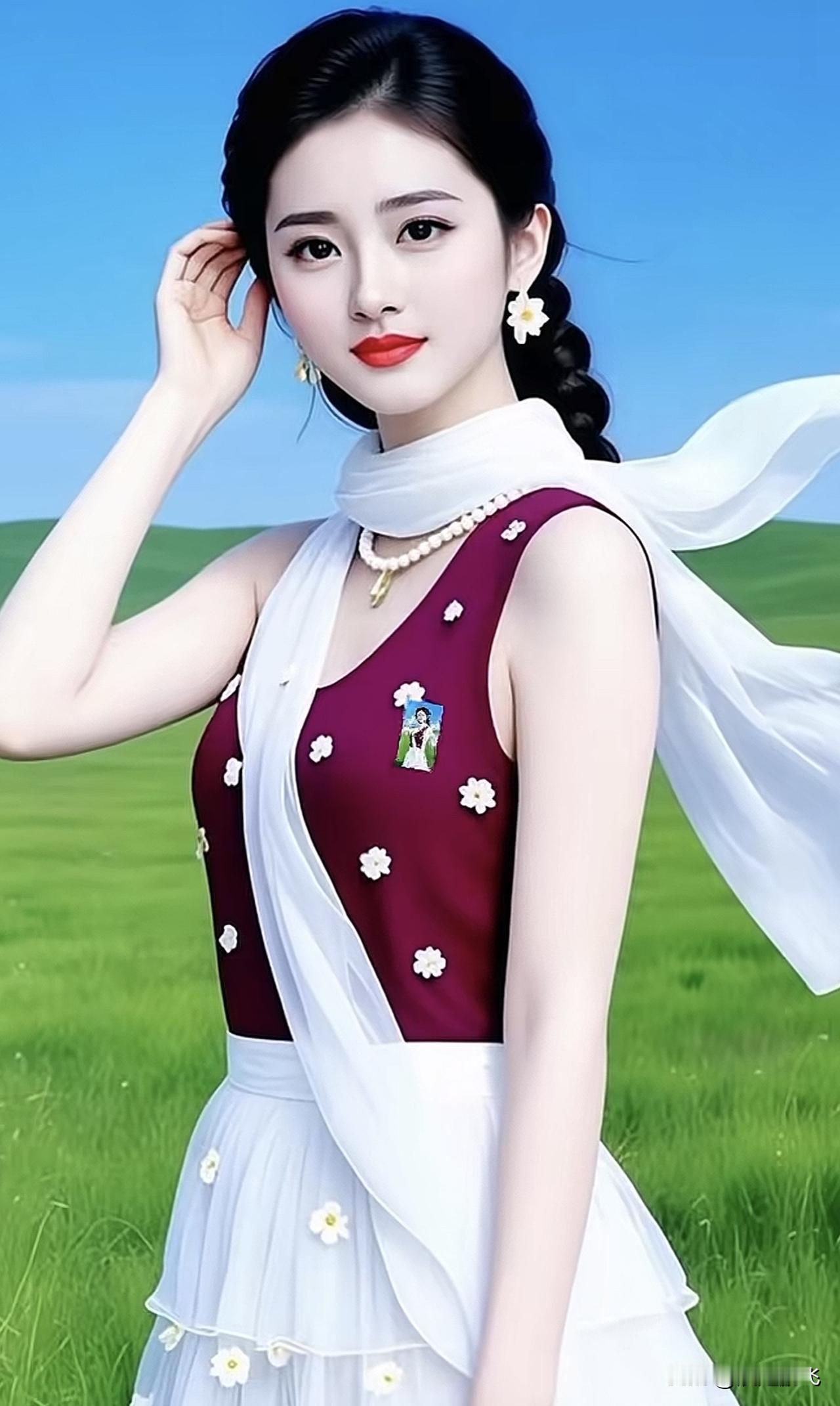 优雅田园风，花海中的美丽少女紫色花海少女 花海少女感 花海少女照 花海少女感 花