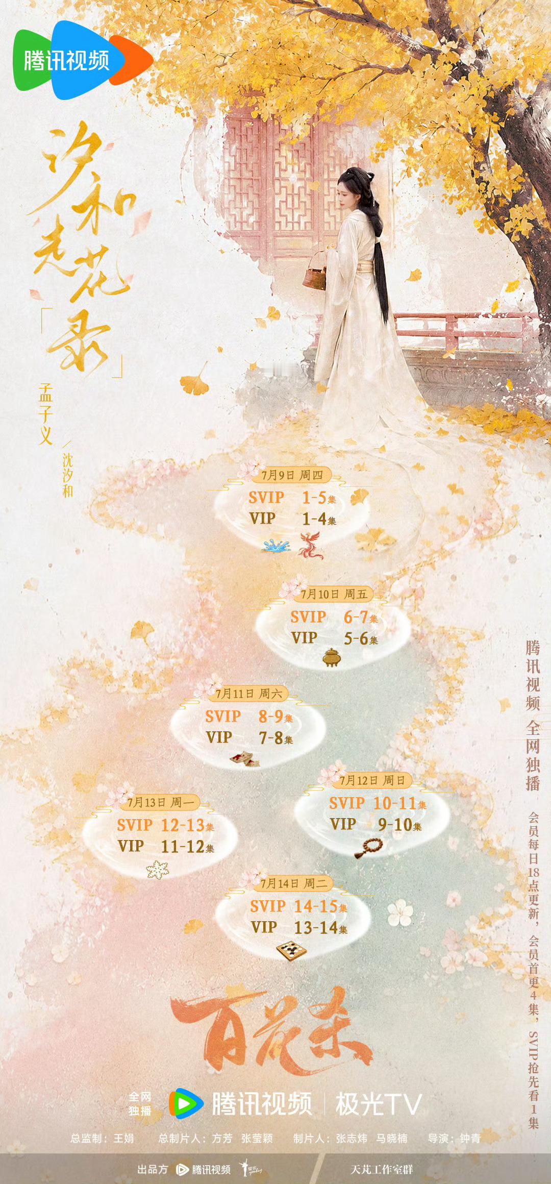 百花杀追剧日历来了，今晚能看5集！欢迎18:00来🐧观看！ 