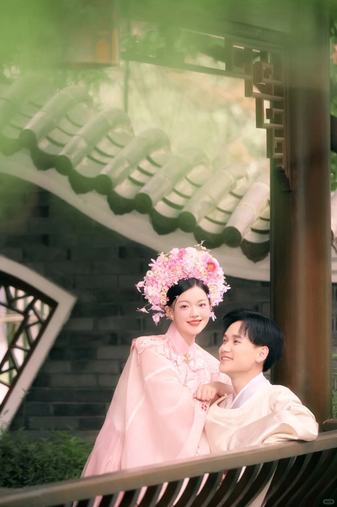 00后都在拍的簪花婚纱照🌸少女感爆棚真的绝