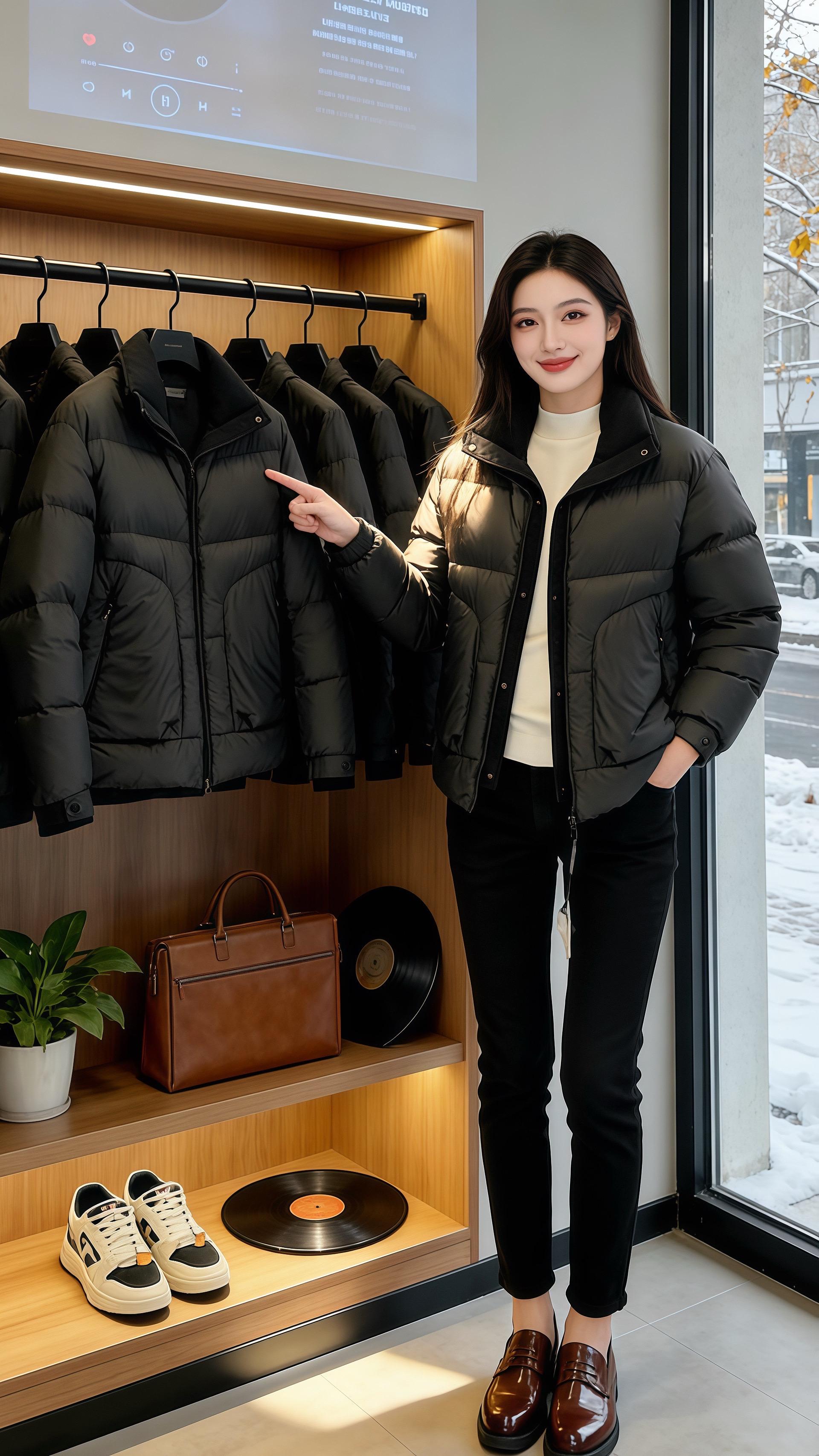 雪融冬日暖  北城的雪粒敲着男装店的落地窗，街边的黄叶混着白雪落了一地...