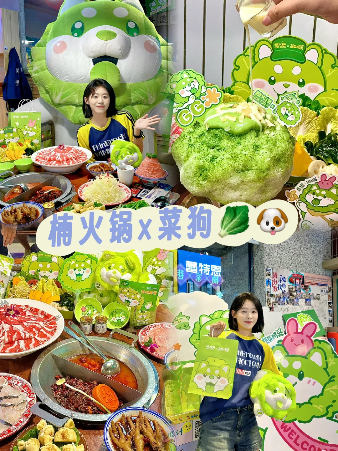 呼和浩特❗吃楠火锅碰到巨型菜狗🥬🐶